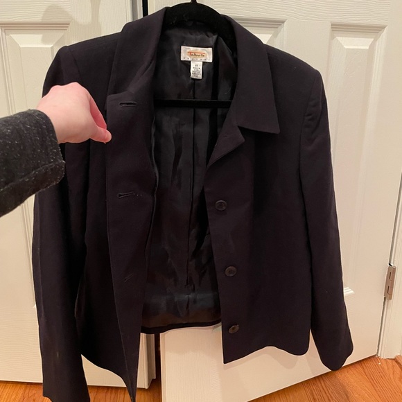 Talbots Wool Navy Tailored Blazer - Picture 6 of 12